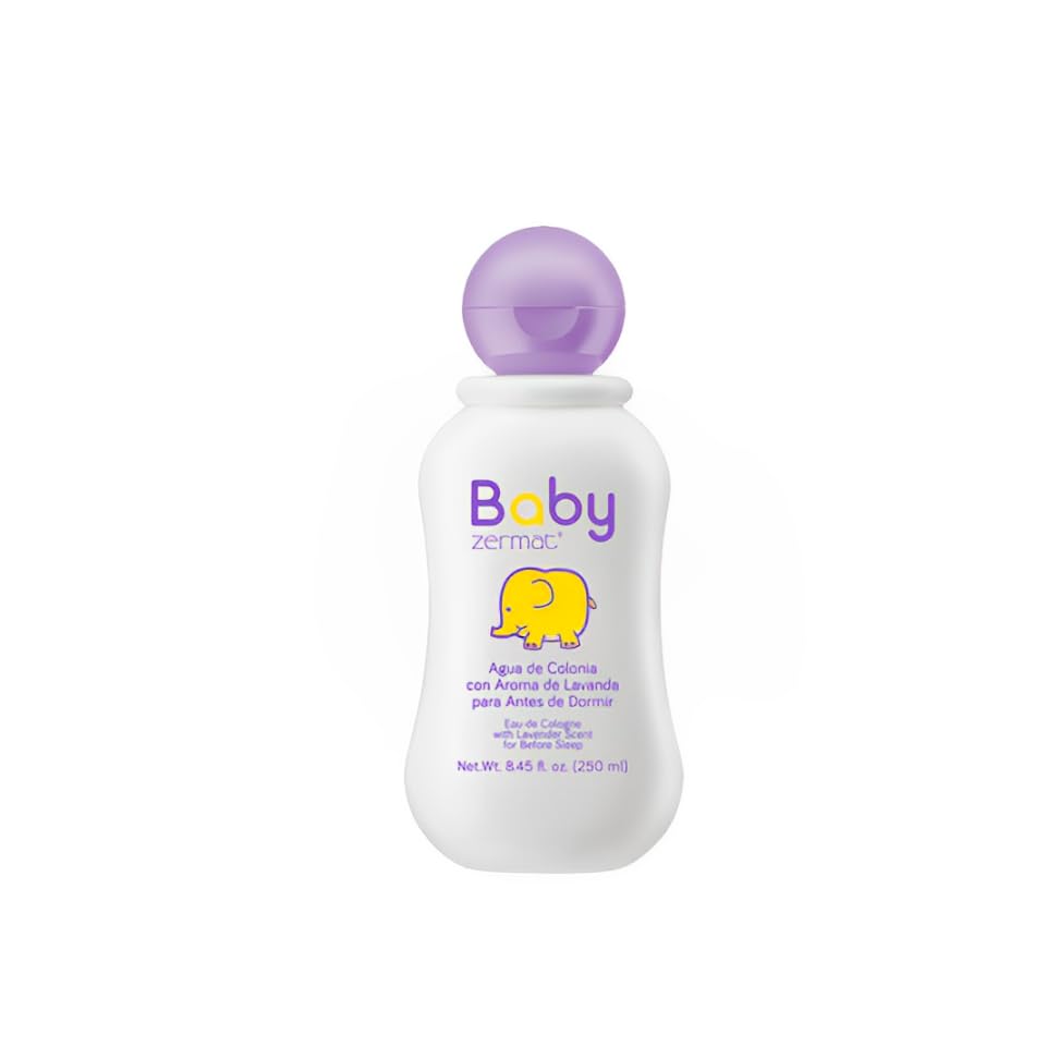 Zermat Baby Lotion lavender bottle demonstrates soothing daily hydration for delicate skin.