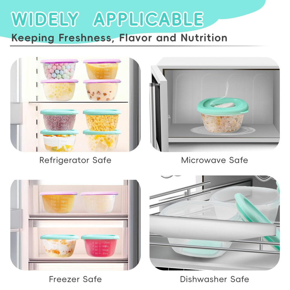 Zerobe compact 4 oz jars are ideal for daycare, school lunches, and on-the-go snacks.