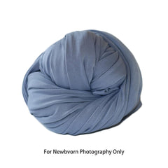 Zeroest newborn wrap blue-stretchy-band demonstrates easy styling that holds shape
