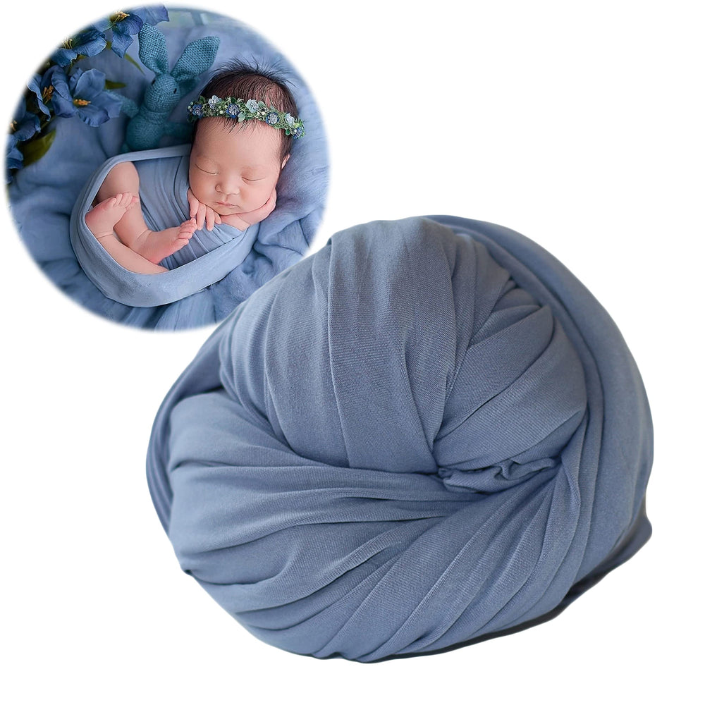 Zeroest newborn wrap blue wrap-unstretched shows ample room for cozy poses