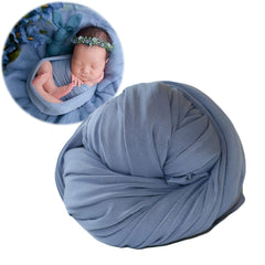 Zeroest newborn wrap blue wrap-unstretched shows ample room for cozy poses