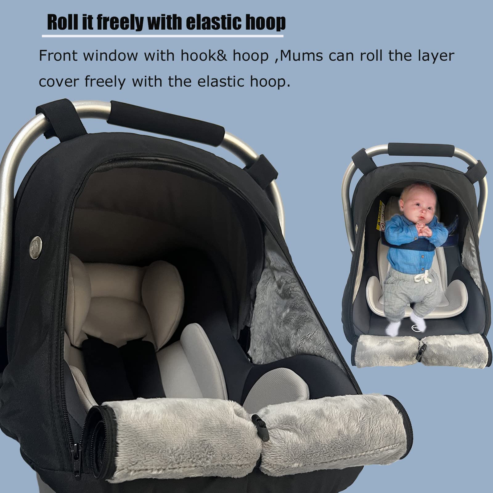 ZERTAO car seat cover universal fit for most car seats and strollers