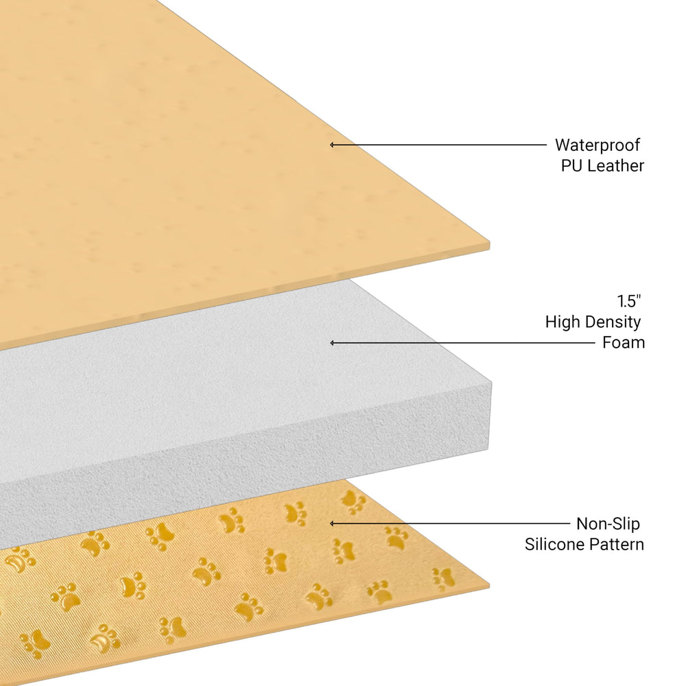 ZETY BABY beige mat makes mess cleanup fast and easy
