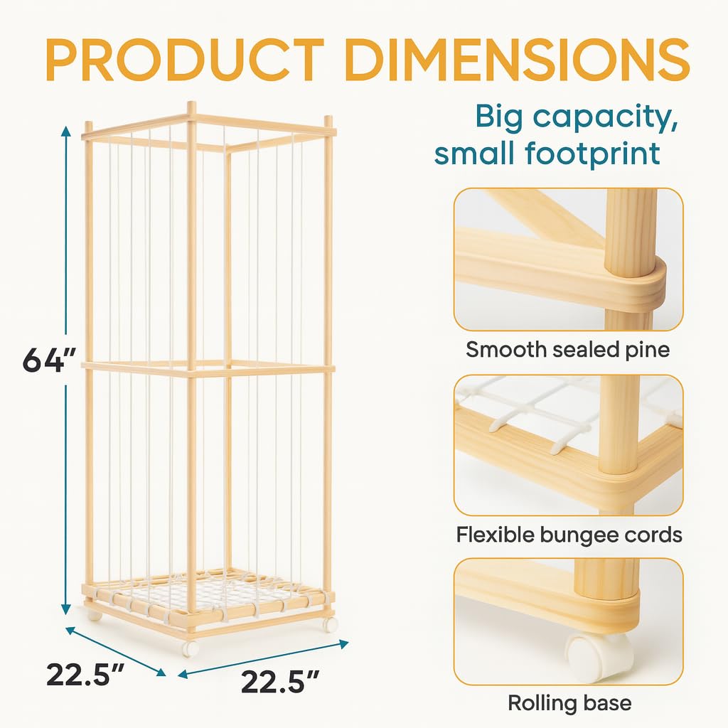 Zevona plush zoo tower side view highlighting vertical storage efficiency