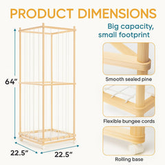Zevona plush zoo tower side view highlighting vertical storage efficiency