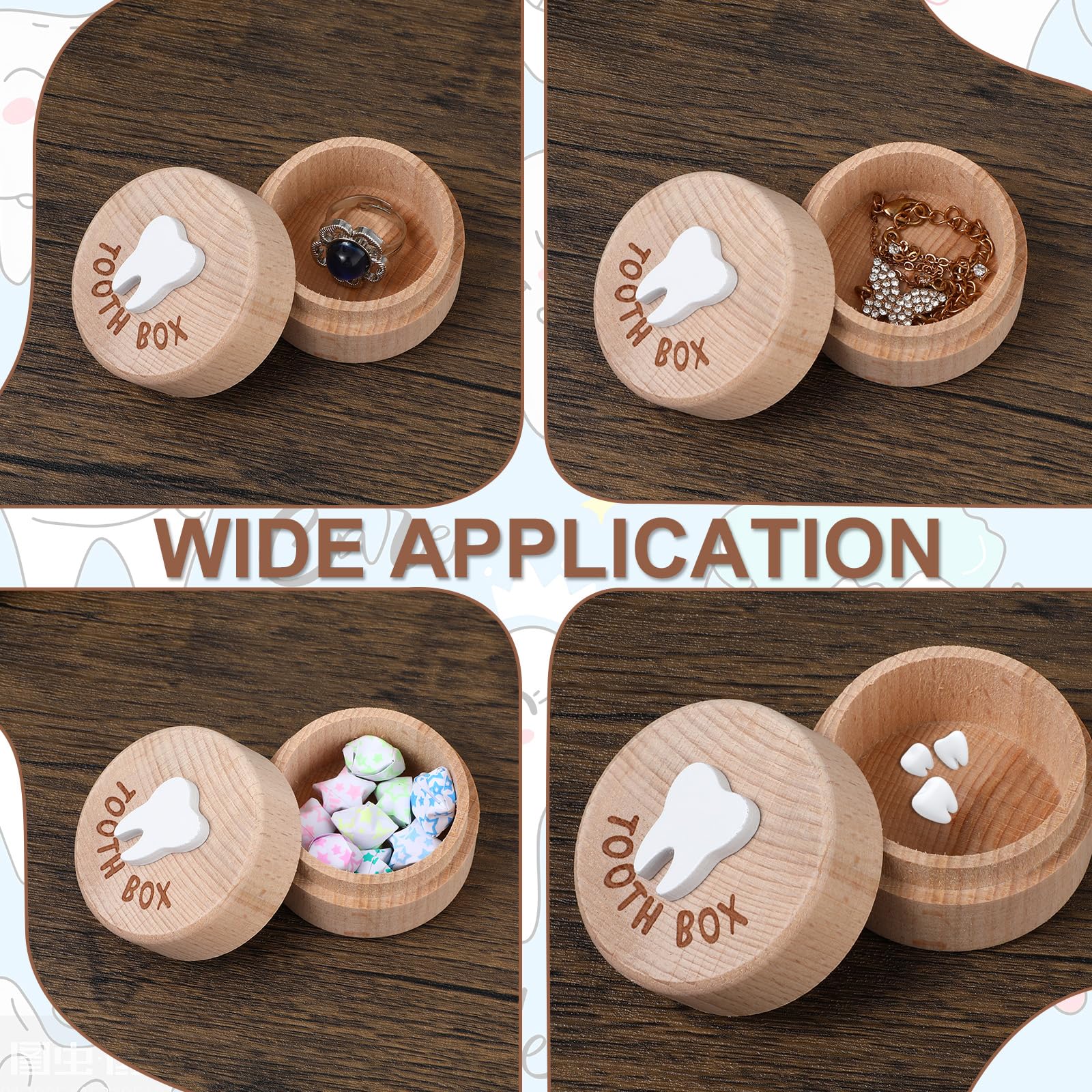 Portable beech wood ZEYIYER keepsake box suitable for travel.