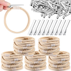 Zeyune 200 pcs nude nylon headbands for versatile baby styling and DIY crafts.
