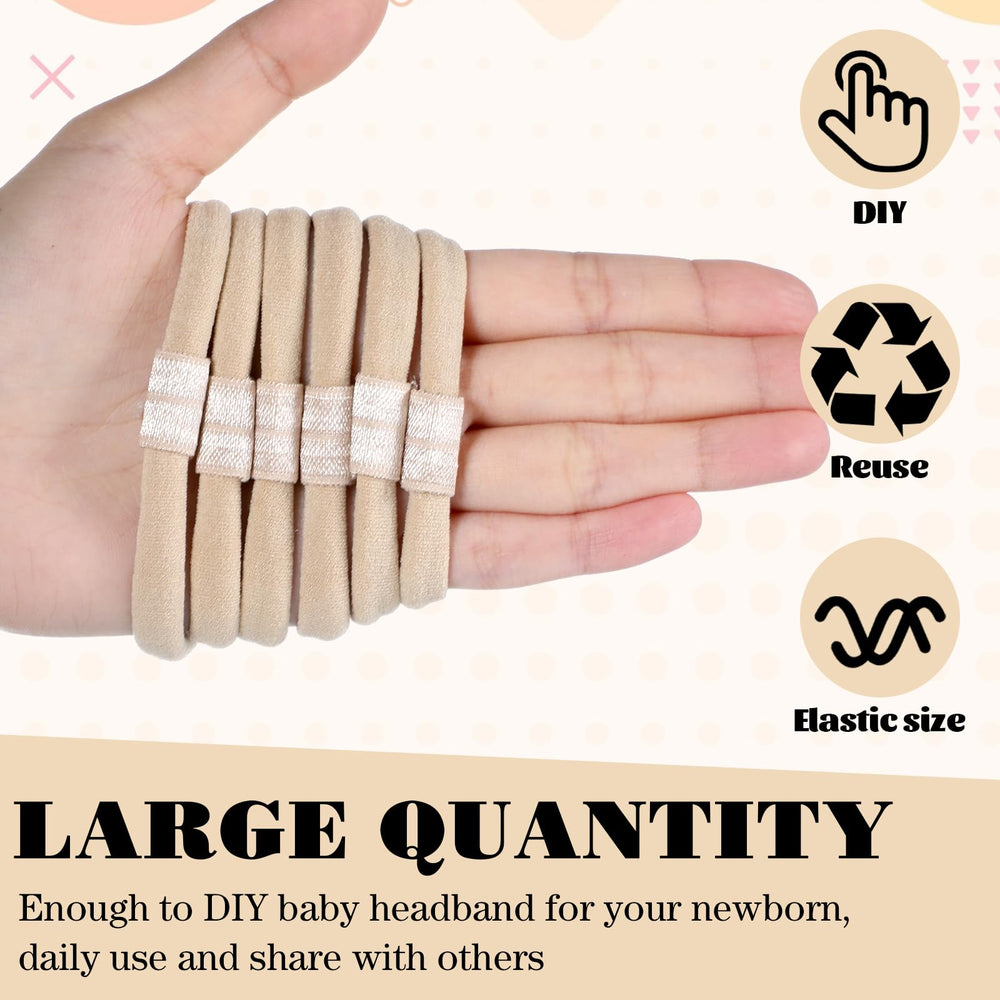 Zeyune baby craft bows with nylon headbands for customized outfits.