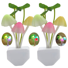 ZEZHOU 2-Pack mushroom night lights brighten bedrooms with soft, comforting glow.