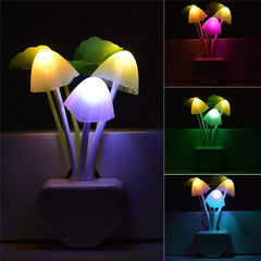 ZEZHOU mushroom night light with color-changing glow for a playful kids' room.