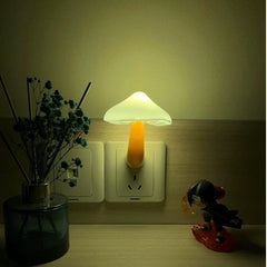 ZEZHOU night-light mushroom on wall offers soft guidance for kids at night