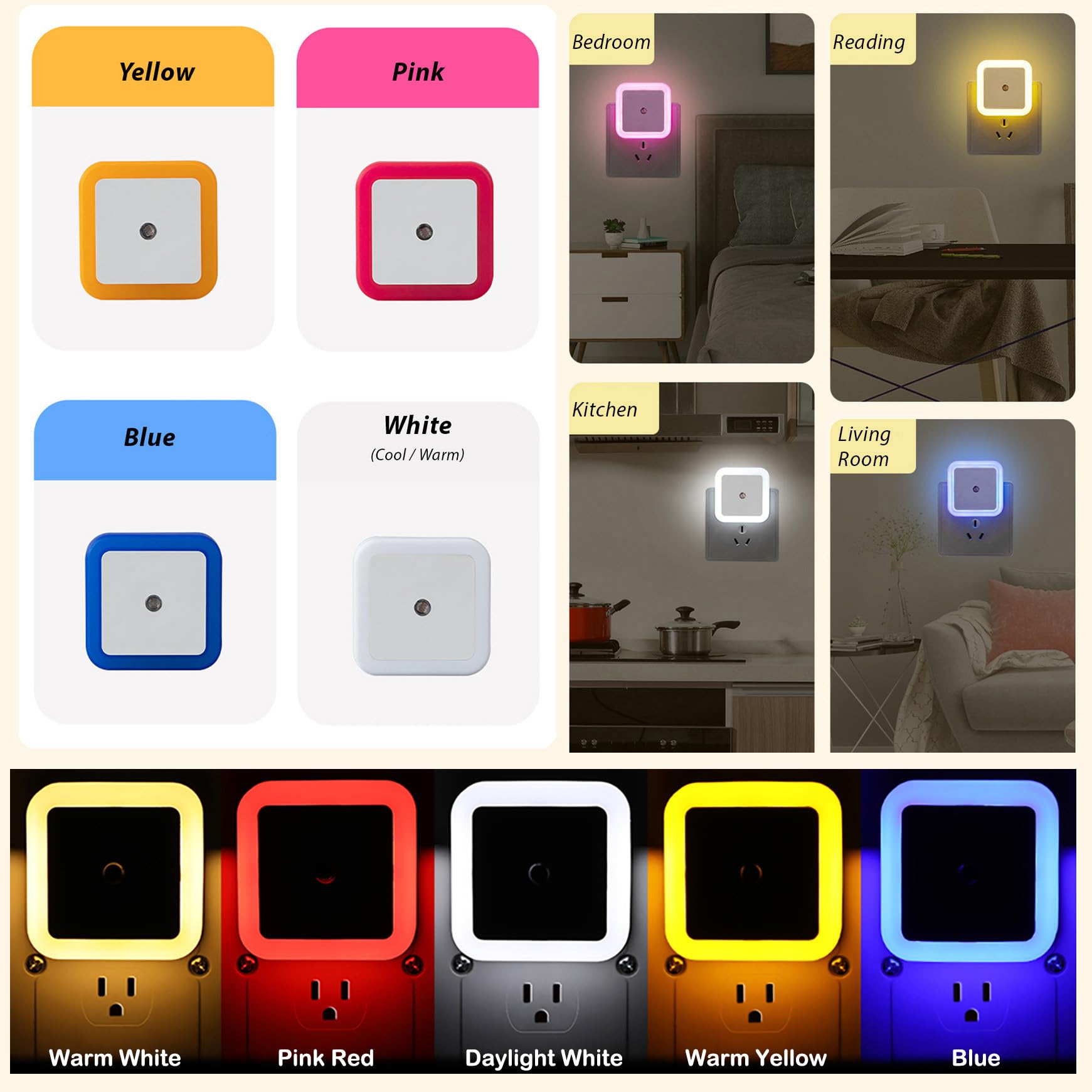 zezhou night light soft pink diffused glow ideal for nurseries and kids rooms