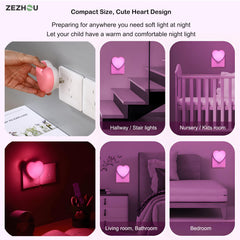 ZEZHOU PinkLED night light features a diffused ring for eye-friendly illumination.