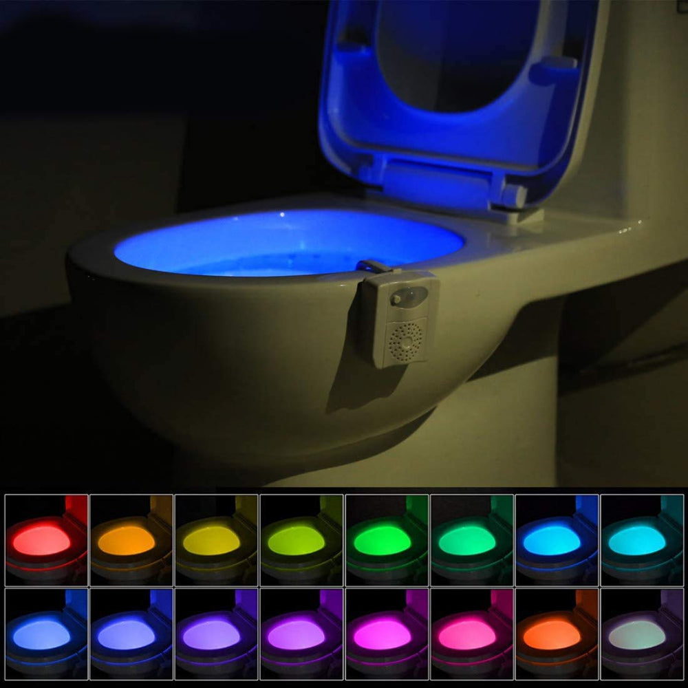 ZEZHOU toilet light 16 colors illuminate the bowl for nighttime visibility and fun.