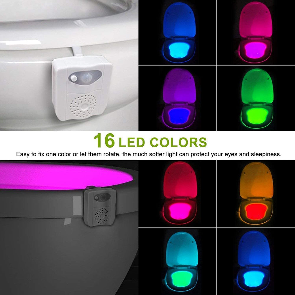 ZEZHOU toilet light external controls let you switch colors and brightness easily.