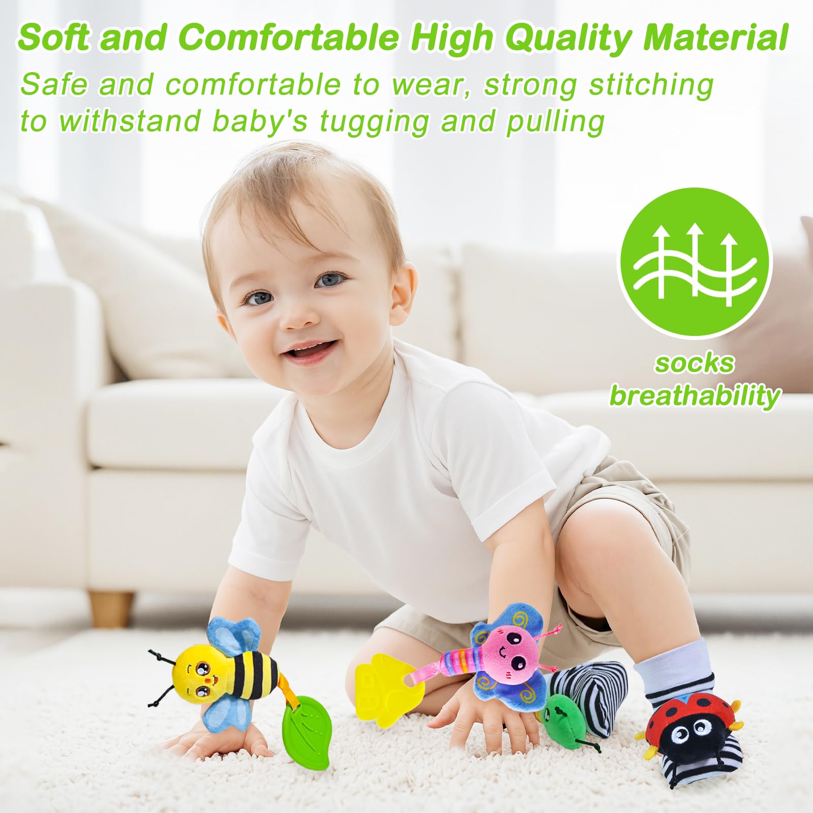 ZGLYMUS foot finders engage tiny feet, supporting early motor exploration and hand-eye coordination