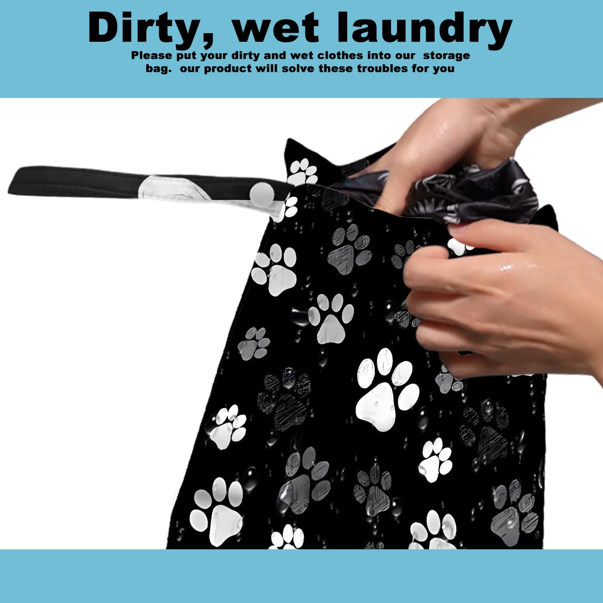 ZHAMEN wet bag pattern close-up highlights cute design and portability