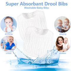Zhanmai U-shape bib provides full clothing coverage during teething