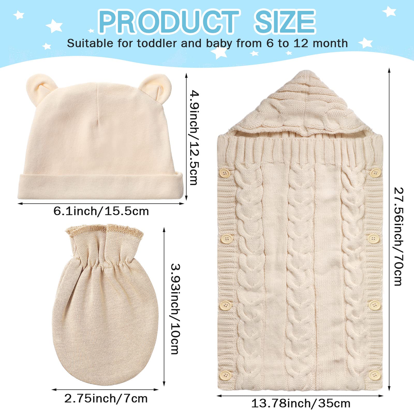 Zhanmai newborn mittens cotton gloves close-up keeping tiny hands warm