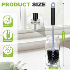 ZHAYAO bottle brush highlights non-scratch bristles for safe interior scrubbing