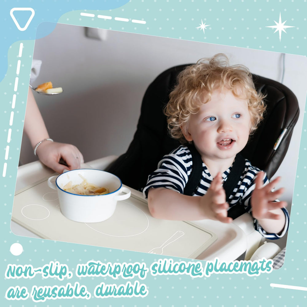 Zhehao montessori placemat hanging-hole design enabling quick drying and tidy kitchen storage.