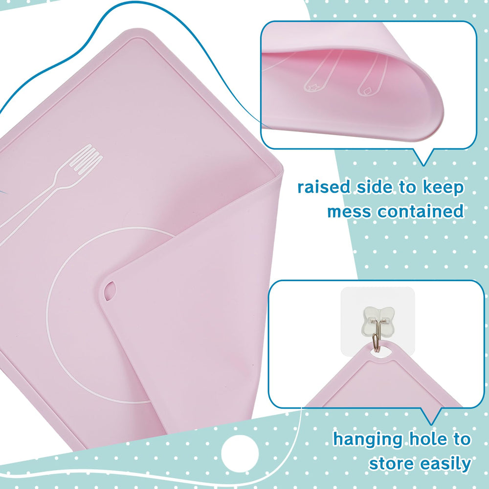 Zhehao Montessori placemats in purple, adds color to meals and manners