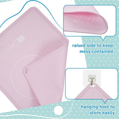 Zhehao Montessori placemats in purple, adds color to meals and manners