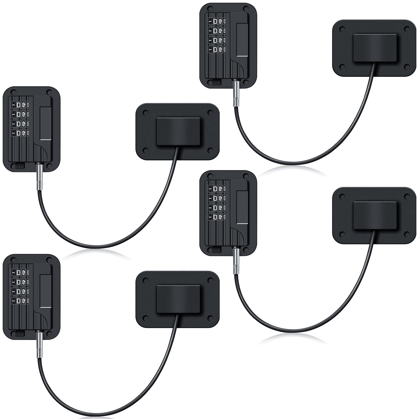 Zhengmy refrigerator locks front view showing four-digit code for safe storage