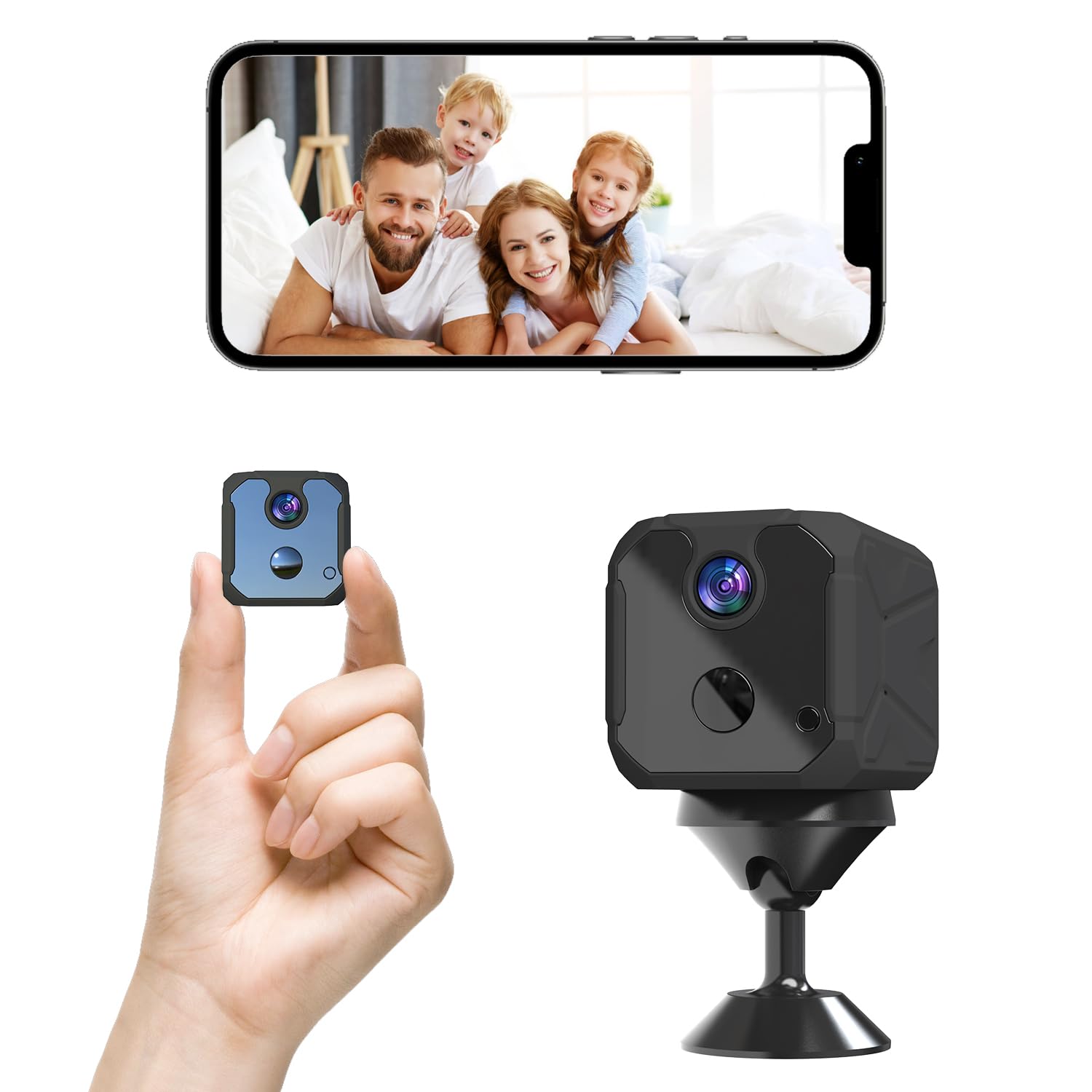 ZHENHAN 1440P mini camera front view for quick home surveillance
