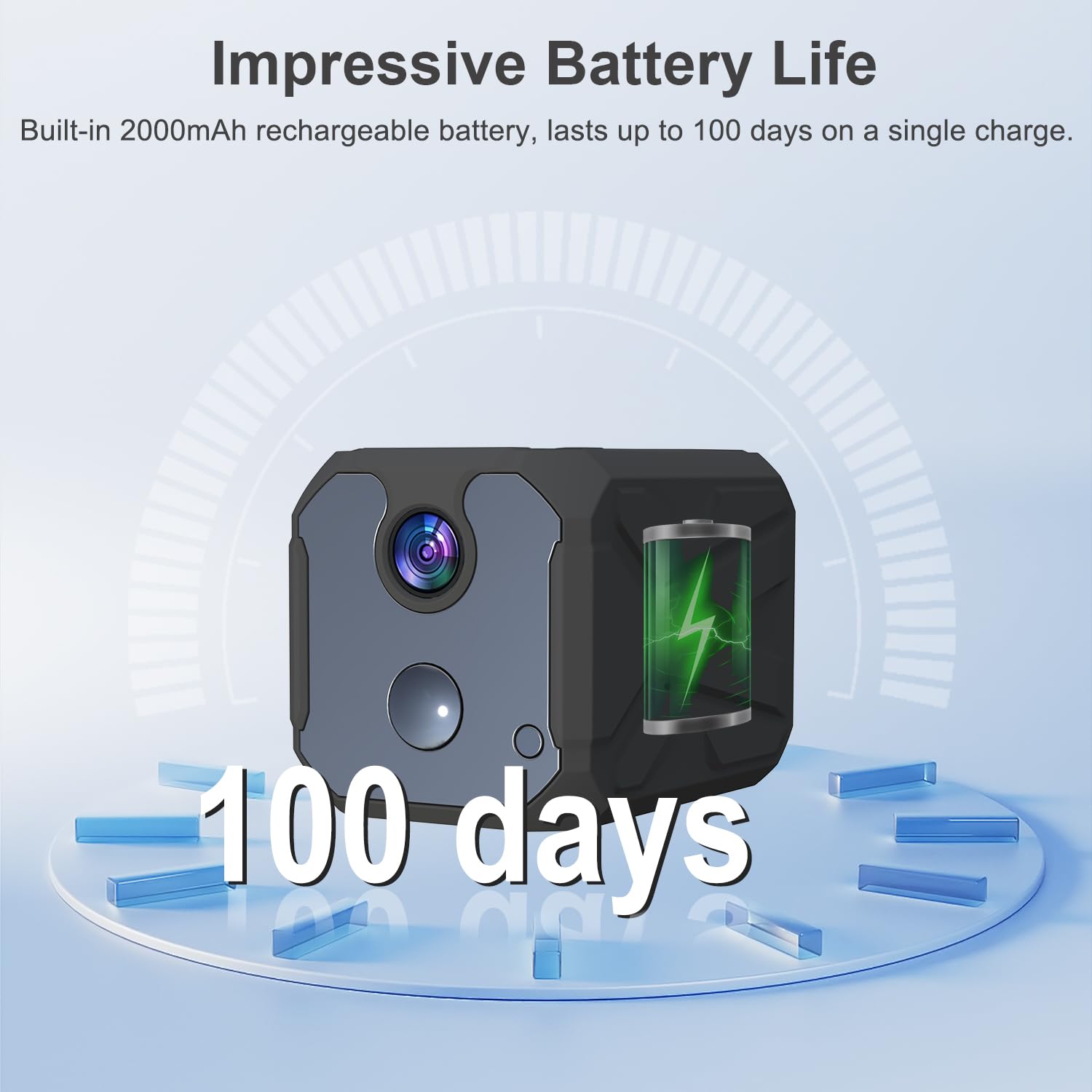 ZHENHAN 1440P mini camera SD storage with loop recording
