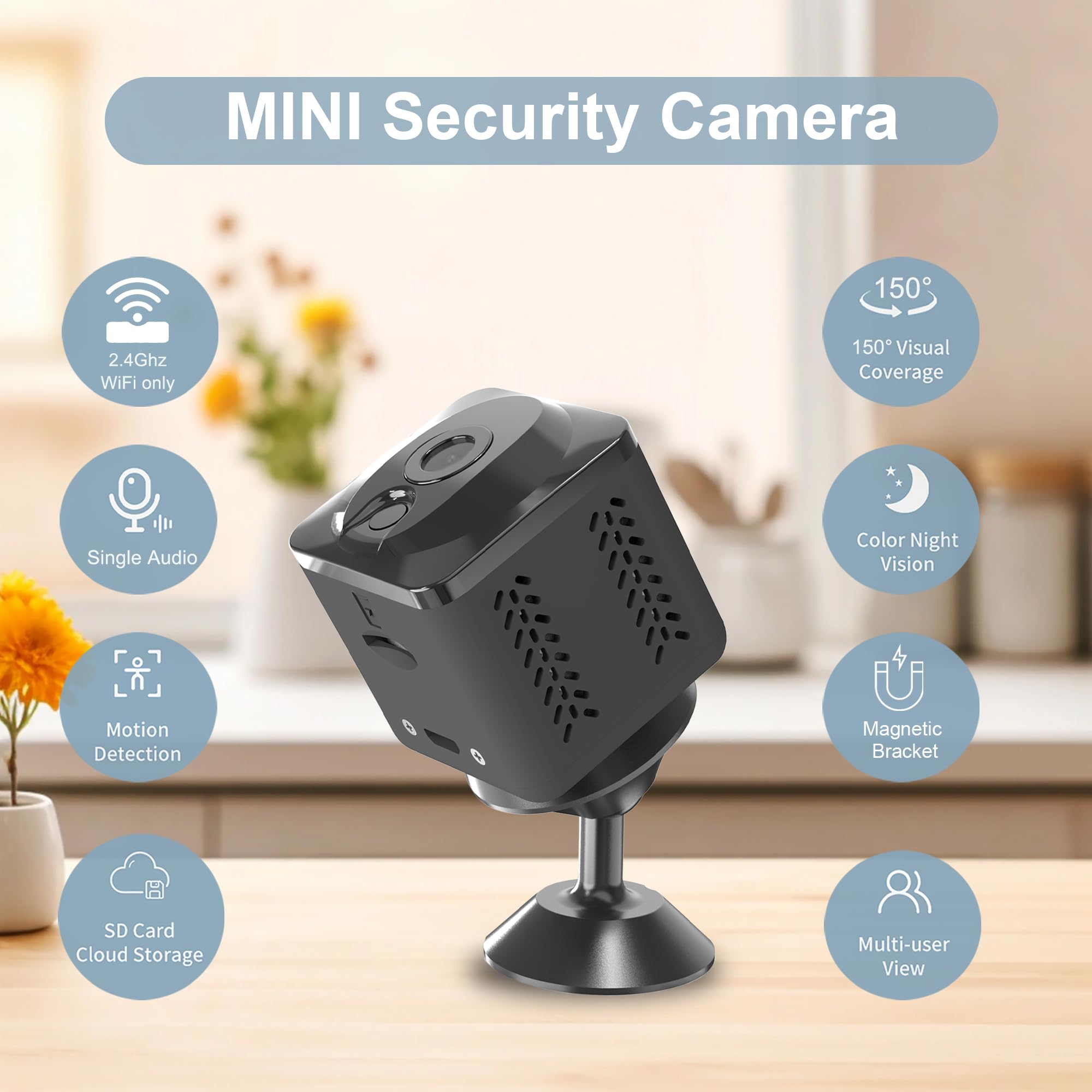 ZHENHAN motion-detection camera sends instant alerts with snapshots to your phone.