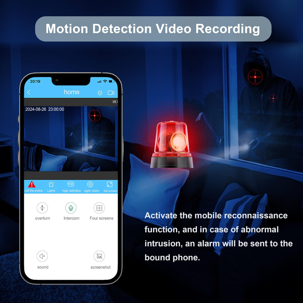 ZHENHAN ultra-portable design lets you monitor rooms or travel spaces discreetly.