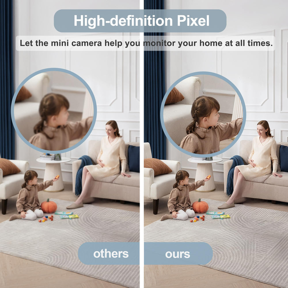 ZHENHAN silent-operation camera records discreet, non-intrusive surveillance throughout the day.