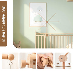 ZHIYUEJING ready-to-use crib arm eliminates assembly for quick setup.