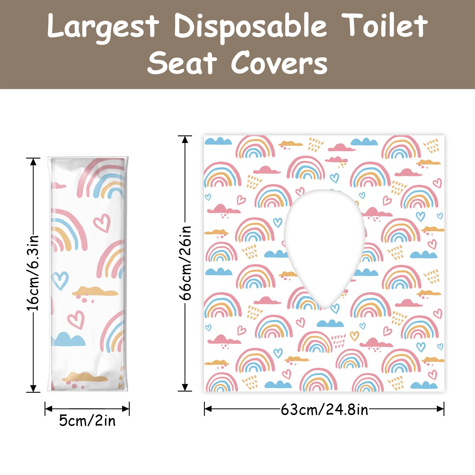 ZHOMA XL 26x26 toilet seat cover provides full-coverage hygiene for public restrooms.