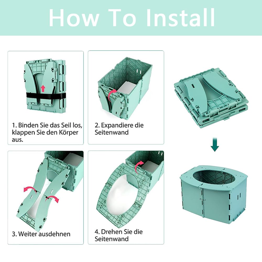 ZHZCJB portable potty compact design for travel