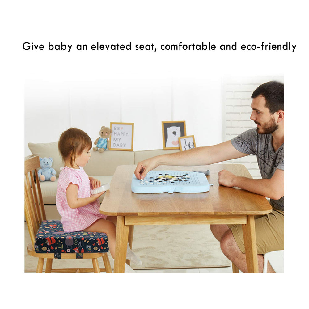 Zicac forest-green cushion on chair maintains stability during meals.