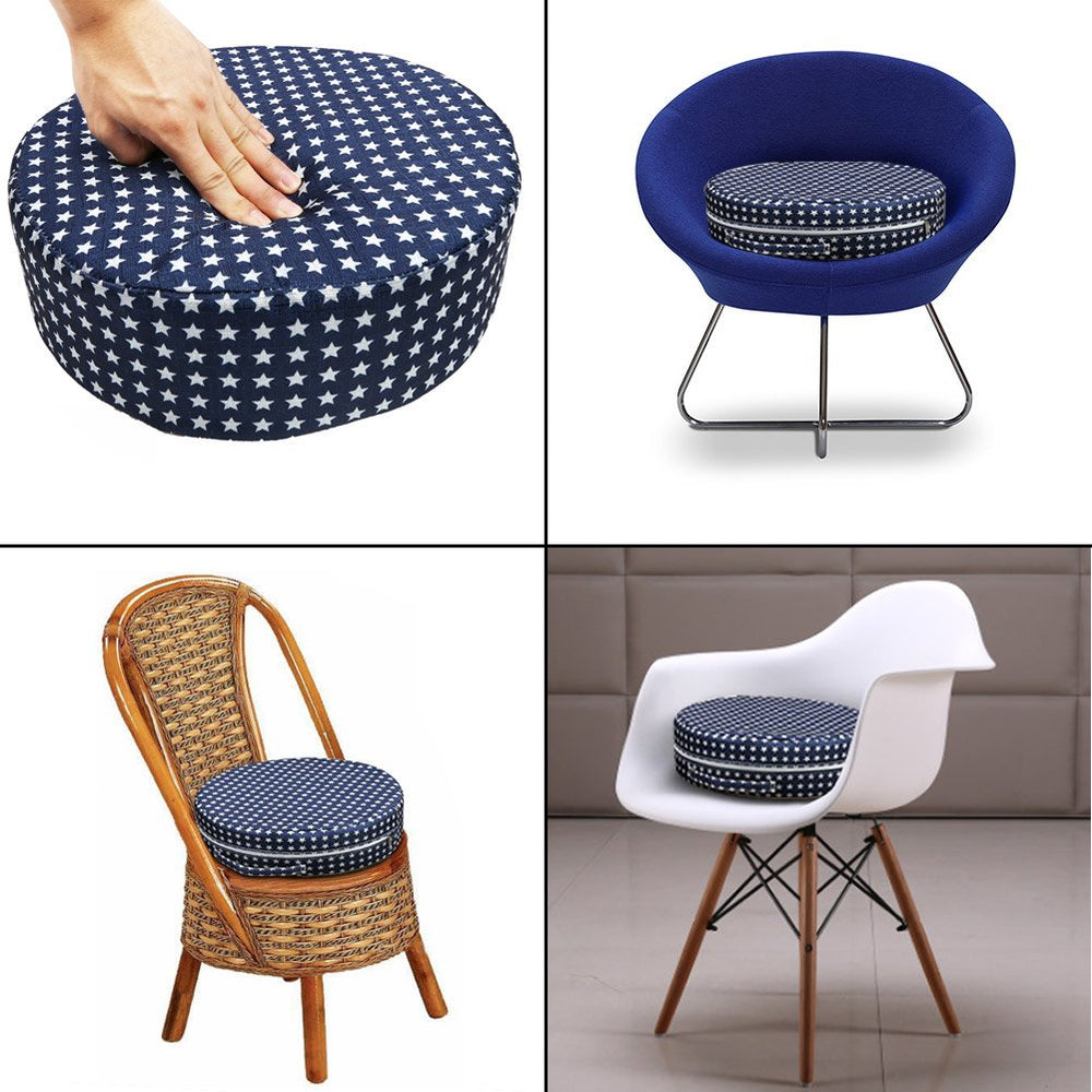 Zicac Kids anti-slip chair cushion Blue Star removable cover for easy washing