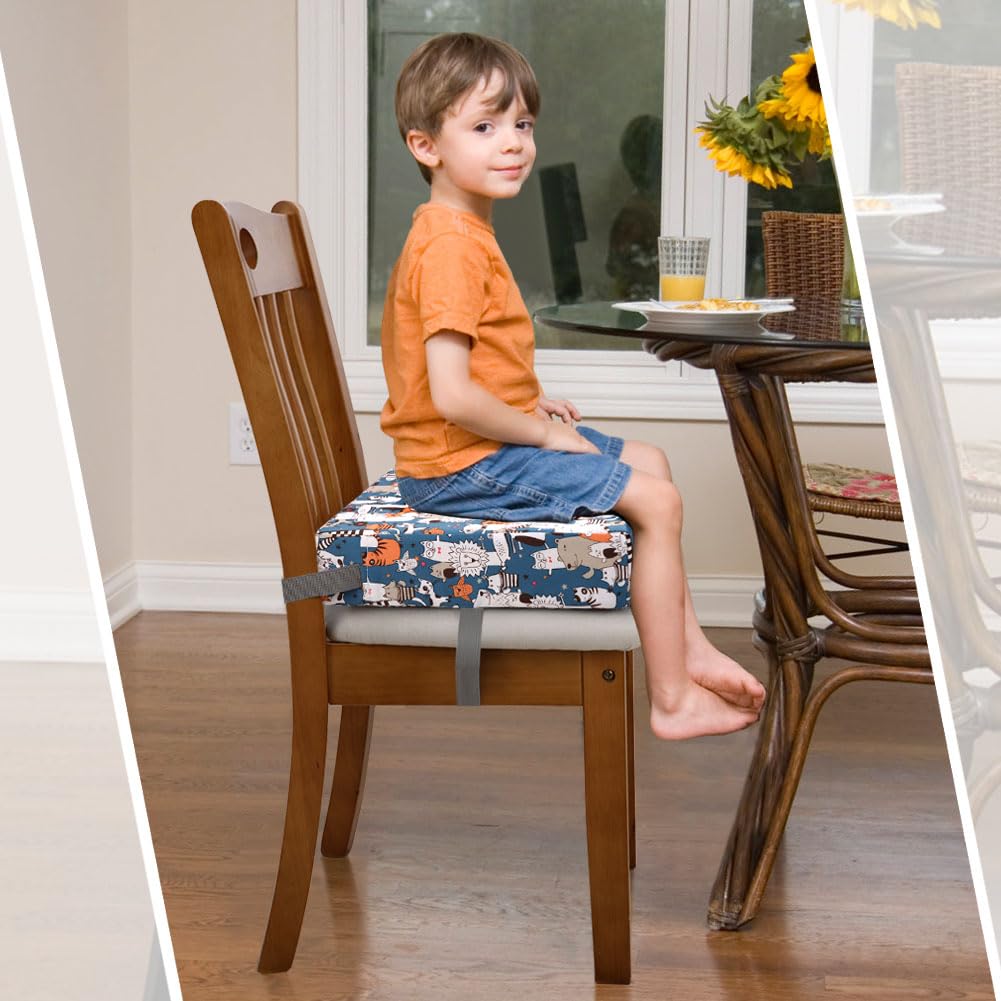 Zicac portable booster seat compact portable design for travel and on-the-go meals.