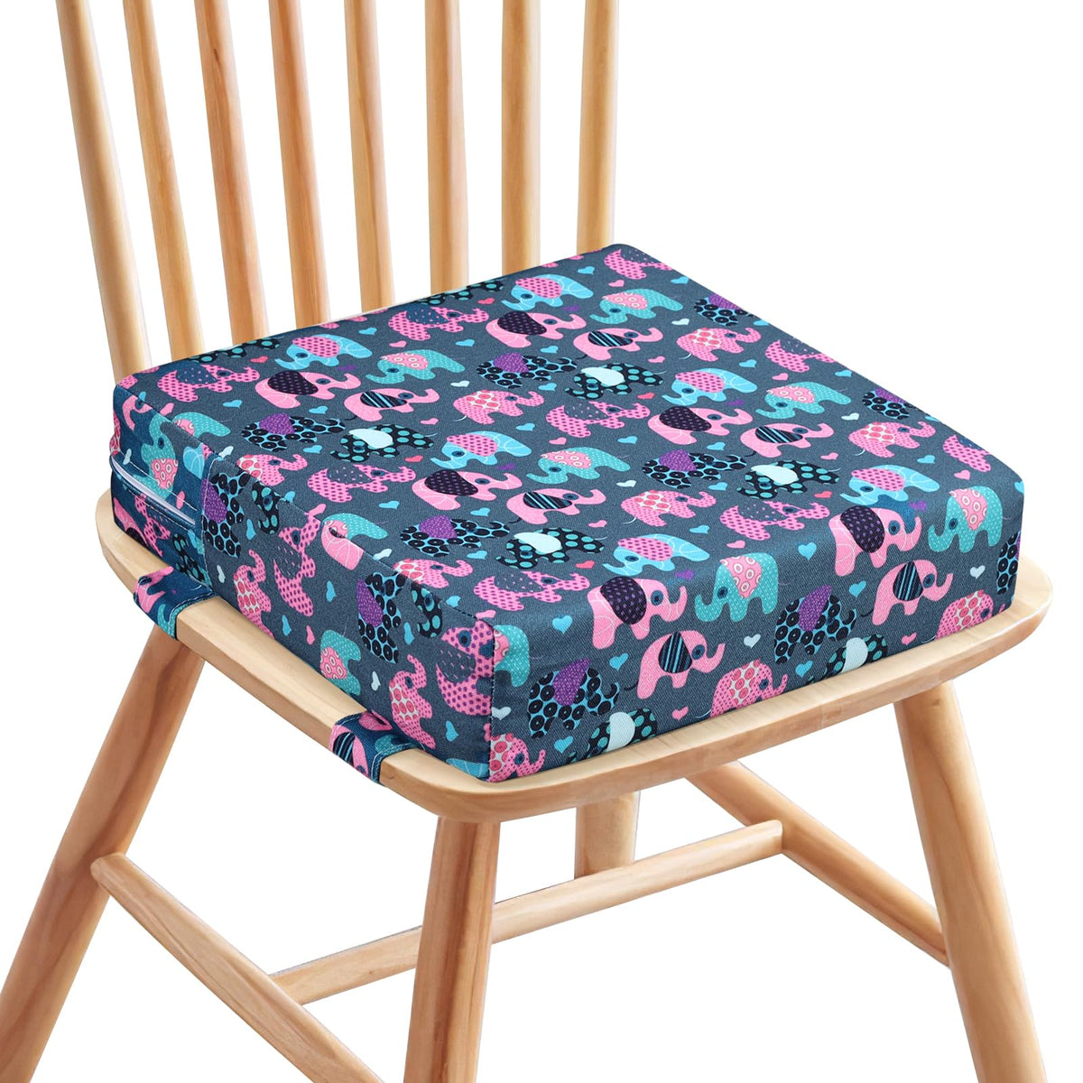 Zicac portable high-chair cushion shows dense foam for comfortable support on the go.