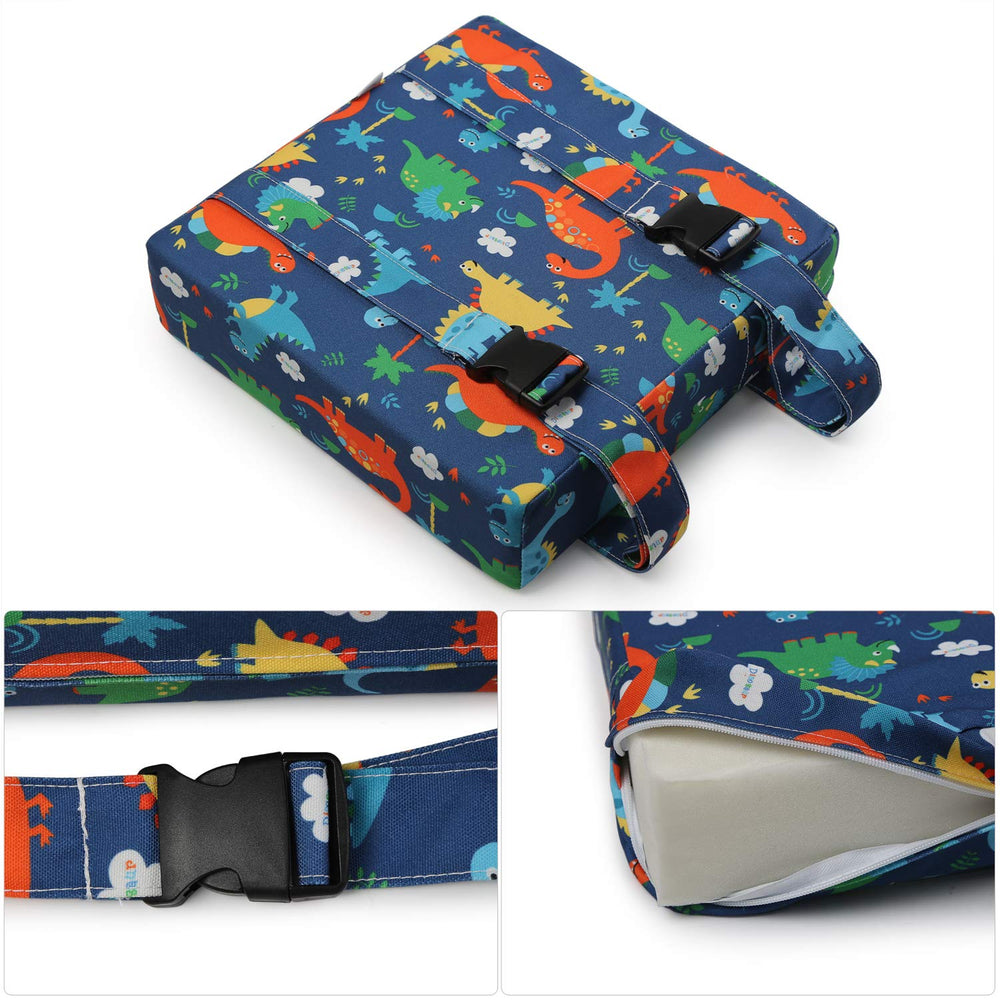 Zicac dark blue cover is washable for quick cleanup after meals.