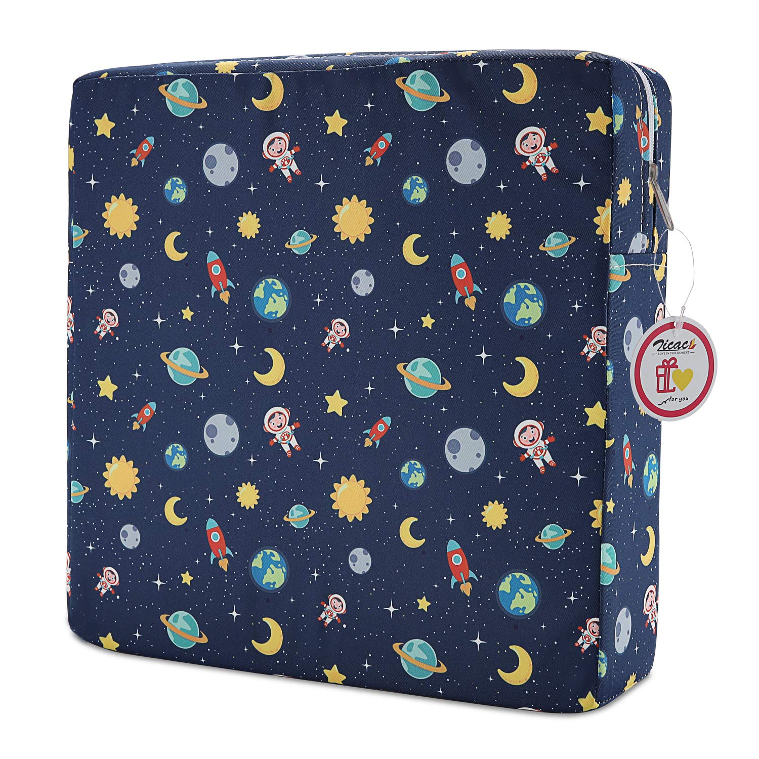Zicac portable seat cushion star-blue top view for comfortable family meals
