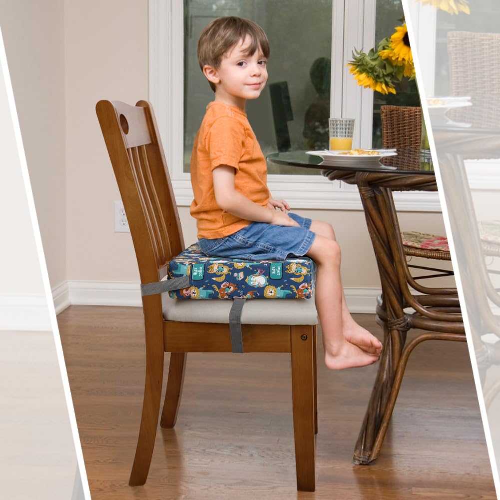 Zicac booster seat with adjustable belt fits chairs from 20 to 30 inches