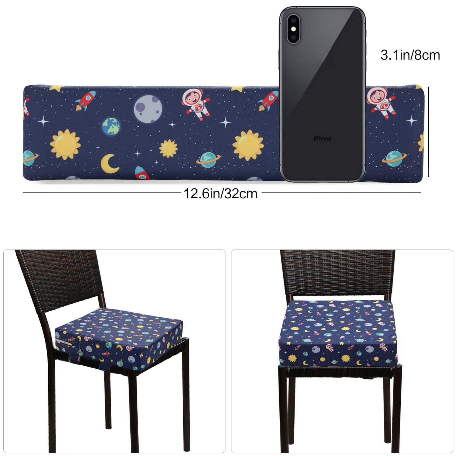 Zicac seat cushion star-blue detachable cover with zipper for easy cleaning