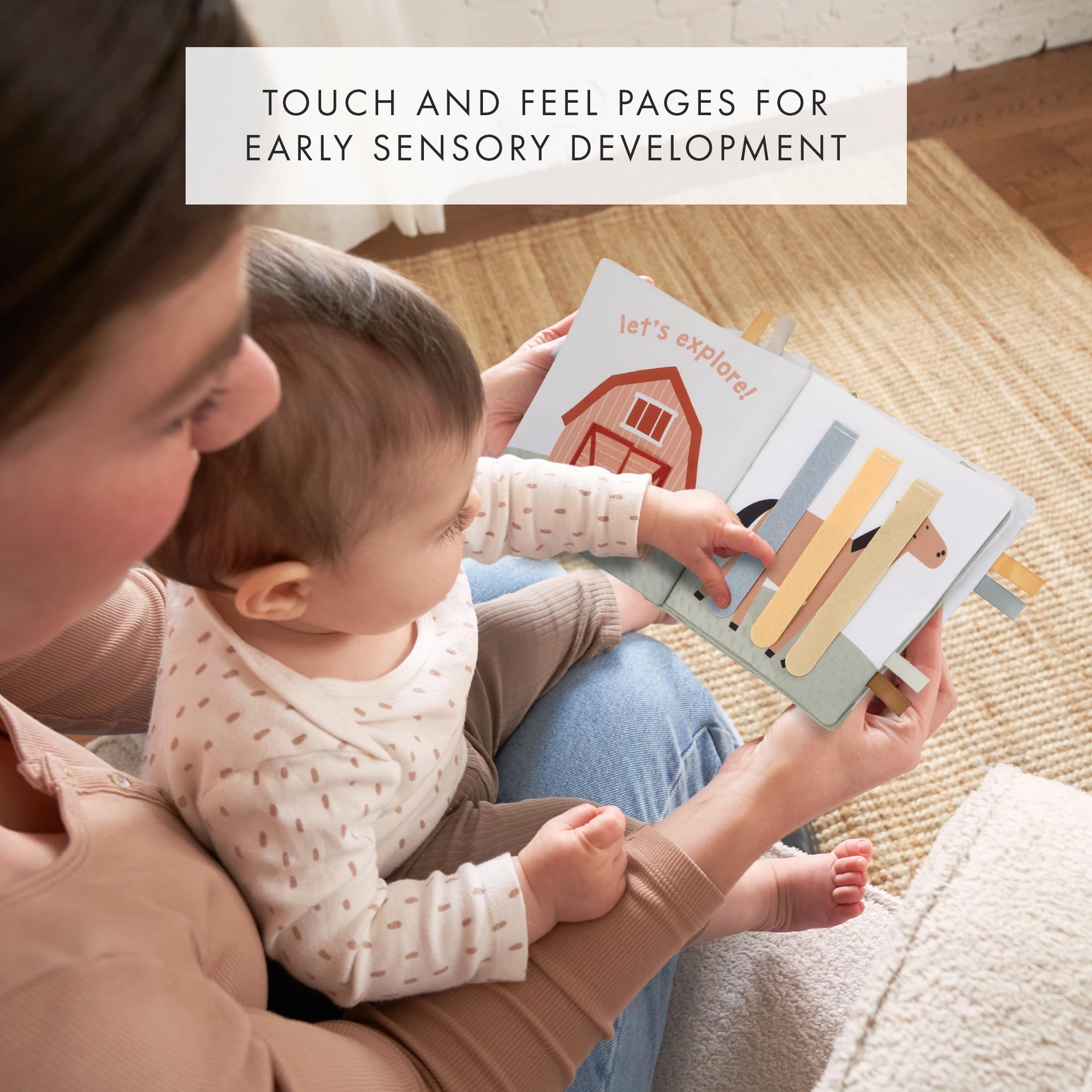 ZICOTO crinkle pages deliver tactile feedback for baby play
