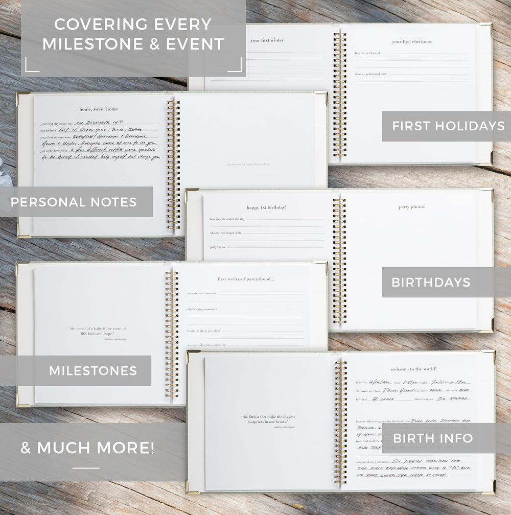ZICOTO baby memory book first-year section collects photos and notes