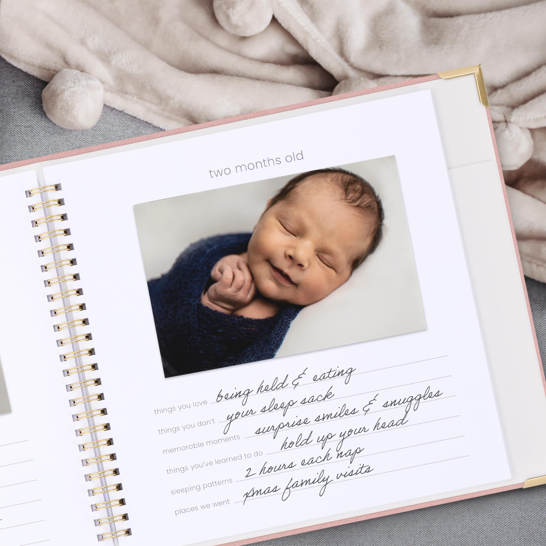 ZICOTO keepsake layout inside pages guides you through milestones with style.