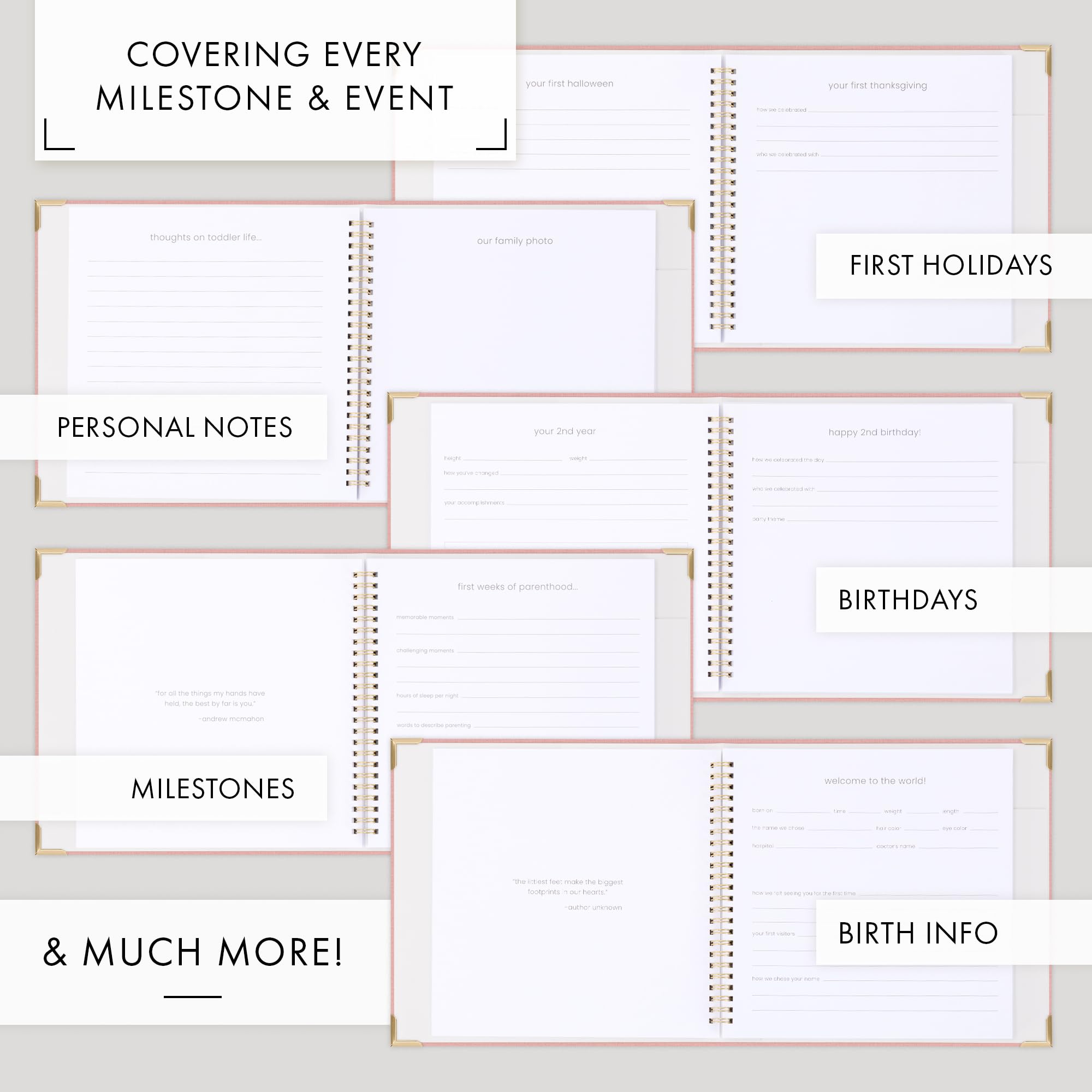 ZICOTO memory book photo slots on cover encourage quick, lovable snapshots.