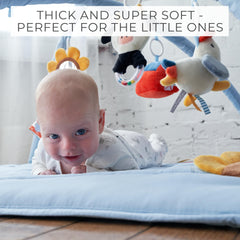 ZICOTO baby play mat soft polyester texture provides cozy floor space.