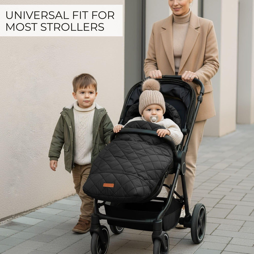 ZICOTO baby stroller cover anti-slip back keeps cover in place during windy rides.